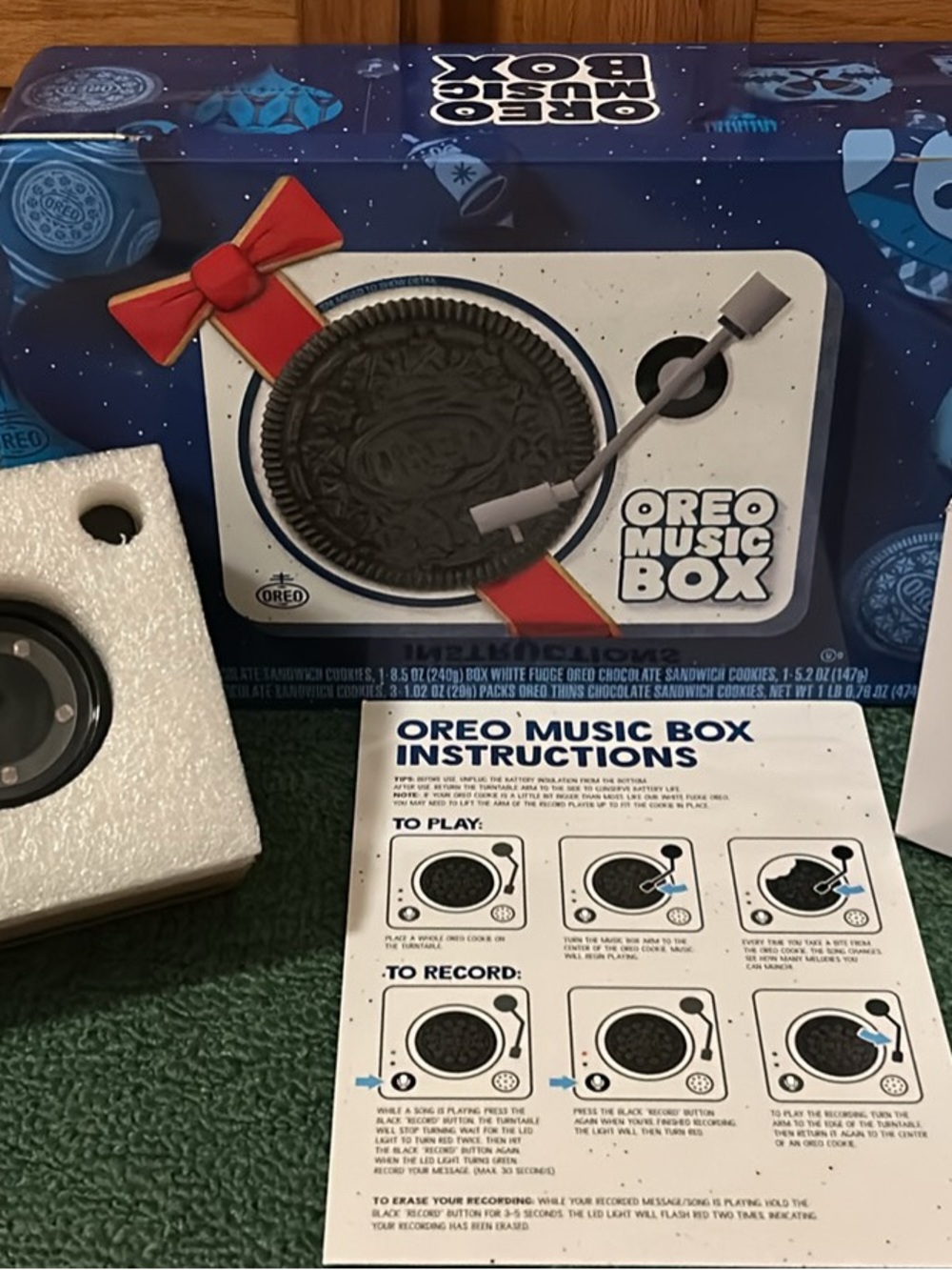 New Limited Edition Oreo Music Box That  Functions As A Small Turntable.
